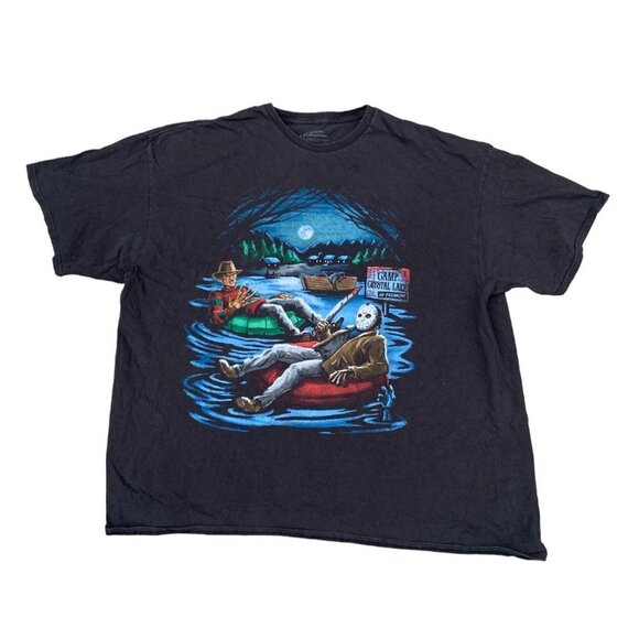 Vintage Other - VINTAGE Nightmare on Elm Street X Friday the 13th Graphic Shirt XL